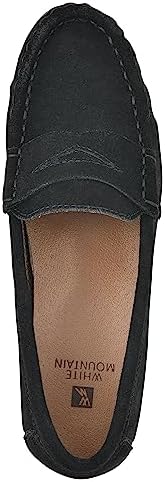 WHITE MOUNTAIN Women's Shoes Cashews Penny Loafer, Black/Suede, 8 M | Image 5
