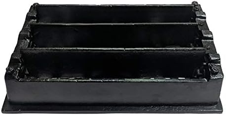 Adonai Hardware "Dibzahab" Black Antique Iron Wall and Floor Register with Cast Iron Louver- Black Powder Coated