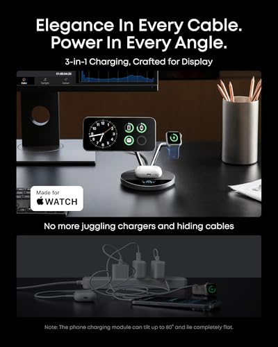 Anker Prime 3-in-1 Smart Charging Dock with Live Display & Qi2.2 — view 7