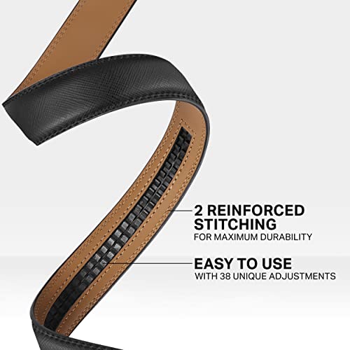 Marino Men’s Genuine Leather Ratchet Dress Belt With Automatic Buckle, Enclosed in an Elegant Gift Box3