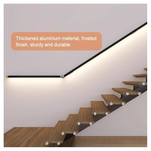 Éclairage mural d'escalier DEL en aluminium noir haut de gamme - 3