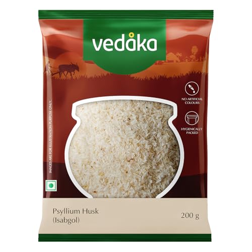 Image of Amazon Brand - Vedaka Isabgol 200 g | Fibre Supplement For Digestion