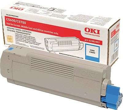 TONER GENERICO OKI 43381907 C5600 CYAN 2000 Copias