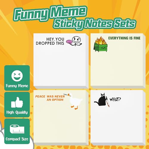 Blocs de notes adhésives amusantes oie avec couteau Dumpster Fire - 4