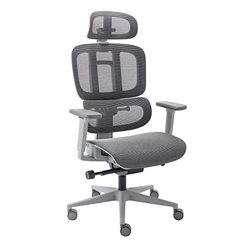 Cadeira de Escritorio Ergonomica Presidente Giratoria Mesh Office Premium Grafite Elements Sophy