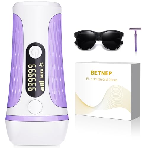 IPL Laser Hair Removal Device Permanent for Women & Men, 999,999 Flashes Safe Effective Lasting Hair Remover, Alternative to Salon, for Face Arms Armpit Legs Bikini Area Whole Body Home Treatment