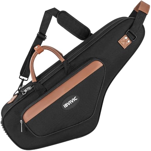IBVIVIC Alto Saxophone Case - Alto sax Gig Bag with 20 mm Soft Padding, Lightweight Protective Carry...
