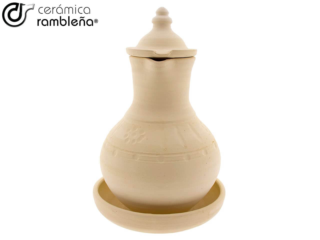Brocca In Terracotta Cerámica Rambleña 1L - Fatte A Mano In Spagna, Per Vino E Acqua - 2