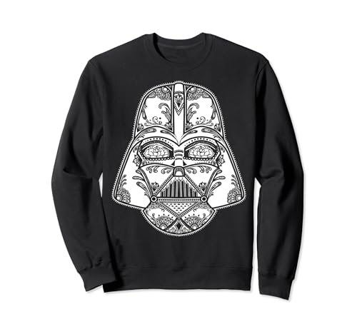 Sweatshirt Star Wars Darth Vader Sugar Skull pour homme et femme en coton noir