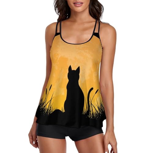 Maillot de bain tankini pour silhouette galbée avec shorty et robe de plage