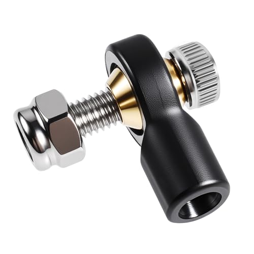 FOCMKEAS M3x15mm Linkage Tie Rod End Ball Head with Screws, Black Plastic