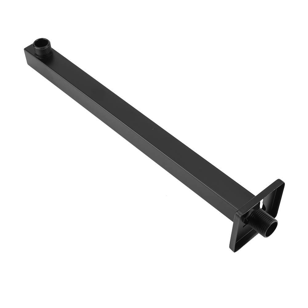 Srliya black shower arm wall mounted 500mm black shower arm 38×6×6 14.5 inch wall mounted stainless steel straight shower extension arm bathroom access
