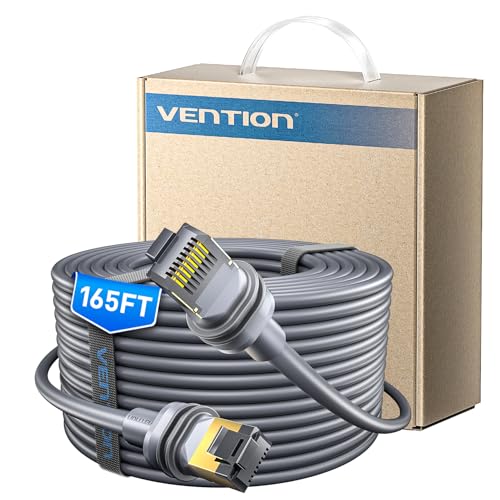 VENTION Starlink Gen 4 Cable, Up to 10Gbps, IP68 Cat 7, Compatible with Starlink Gen 3,30/50/65/100/165ft Starlink Ethernet Replacement&Extension Cable, High-Speed Waterproof UV Resistant, Gray,165FT by VENTION - Used condition - US$64.77