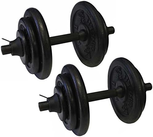 Ader Black 14'' Dumbbells Handle Pair w/ (4) 1/2lb Bell Shape Collars