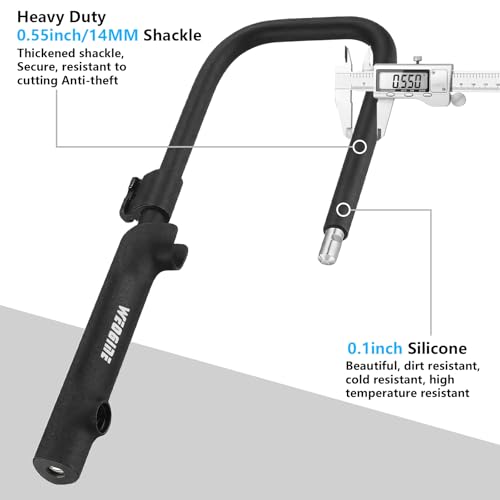 Image of Bike U Lock with 4ft Security Chain 14mm Shackle, Bike Lock with 3 Keys and Mounting Bracket, Bicycle U-Locks Perfect for Road, Mountain, and Electric Bikes,Bicycle Lock