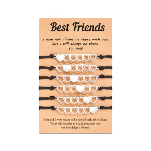 Image of Tarsus 2 /3 /4 /5 /6 Pcs Best Friend Bracelets Bff Matching Heart Bracelet