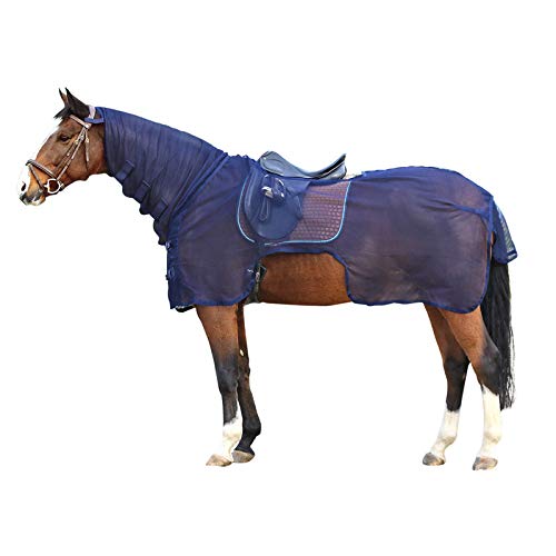 Euroriding Ausreit-Fliegendecke, Größe:115, Farbe:Navy