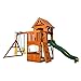 Backyard Discovery Atlantic aire de jeux en bois | Avec balançoire / toboggan / bac de sable / mur d'escalade | Maison enfant exterieur