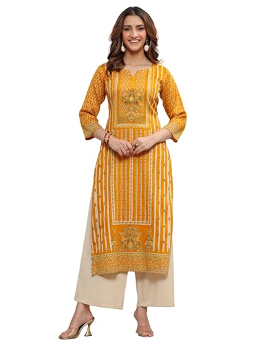 Image of Libas Printed Cotton Straight Kurta | Ethnic Wear