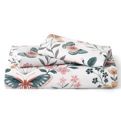 Bedsure US000473PQU Duvet Cover Queen Size - 100% Cotton Butterfly Pink Duvet Cover Set thumb #6