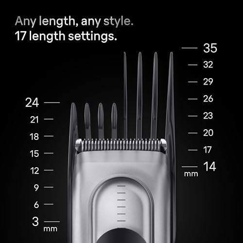 Braun Hair Clipper Series 7, Professional Men's Hair Clippers, 5+ Styling Tools, 17 Lengths, Lifetime Sharp Blade - Image 4