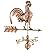 Good Directions Rooster Weathervane, Pure Copper, Polished Finish, 25-Inch