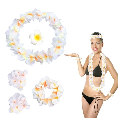 10 O 20 Collane Floreali Hawaiane Nero Oro – Perfette Per Feste Di Laurea, Matrimoni E Luau