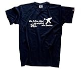  Ein Leben ohne EISSTOCKSCHIESSEN ist möglich... T-Shirt Navy XL