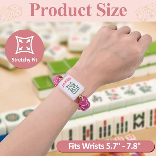 Pulsera Mahjong para Mujer con Piedra Ojo de Gato miniatura 3
