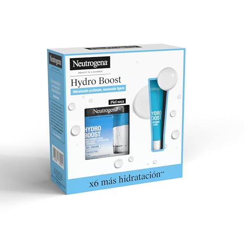 Neutrogena Rutina Hydro Boost, pack con Crema Gel Hydro Boost (50 ml) y Contorno de Ojos Anti-Fatiga (15 ml) de regalo, set de regalo para una hidratación intensa 24 horas con Ácido Hialurónico