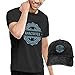 Produktbild sunminey Herren Kurzarmshirt Men's Anacortes T-Shirts Tee with Denim Cap