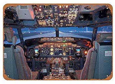 Amazon | レトロなアルミ金属サイン飛行機アート-ボーイング737