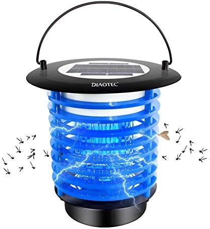 Diaotec Bug Zapper Solar Power Wireless Insect Mosquito Killer Electronic Pest Control Led Lamp for Camping, Hiking and Fishing Night Light