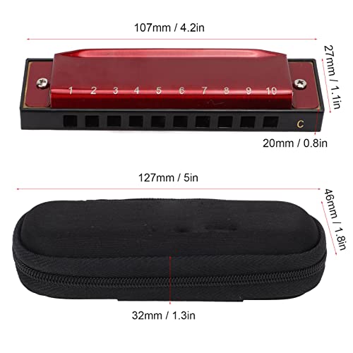 Harmonica pour débutant, orgue à bouche au son agréable facile à jouer pour la performance pour les adultes pour jouer(rouge) - Les Beatles, Paul McCartney, John Lennon, RIngo Starr, George Harrison Harmonica pour débutant, orgue à bouche au son agréable facile à jouer pour la performance pour les adultes pour jouer(rouge) – Image 8