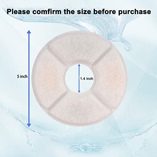 12/16 Pack Cat Water Fountain Filters, Cirfifth Triple Filtration System Pet Cat Fountain Filter Replacement for 84oz/2.5L Automatic Cat Fountain (12 Pack) - Thumbnail 5