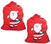 2 Pack Christmas Santa Sacks - Personalized Xmas Santa Bags for Kids - Non-Woven Fabric with Drawstring Gift Bag - Extra Large 27.5" x 19.5" Perfect for Storing Christmas Presents - Xmas Decoration