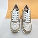 Zapatilla Deportiva Estilo Mujer/Bambas Comodonas Cuña/Zapato para Vaqueros/Tenis Casual Plata-Champagne-Dorado (Negro, 38)
