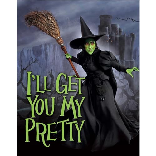 Desperate Enterprises The Wizard Of Oz - I'll Get You My Pretty Tin Sign - Nostalgic Vintage Metal Wall Decor - Made in USA