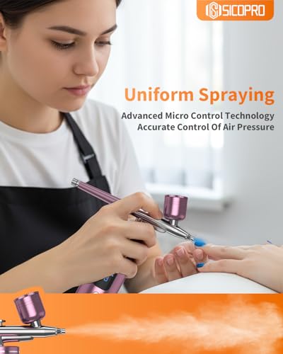 Image of Airbrush Gun, Airbrush for Nails, Upgraded Nail Airbrush Machine | Nail Air Brush, Cordless Airbrush Kit, Airbrush Nails, Air Brush Nails, Air Brush Guns For Models /Cakes /Hair /Painting