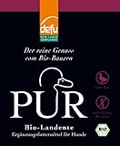 defu Hundefutter | 6 x 800 g | PUR Bio Landente | Premium Bio Nassfutter | Ergänzungsfuttermittel für Hunde