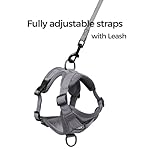 Cat Harness and Leash Set Escape Proof Tactical Extra Large Kitten Harness Emotional Support Cat Vest, Grey, XL - Image 4