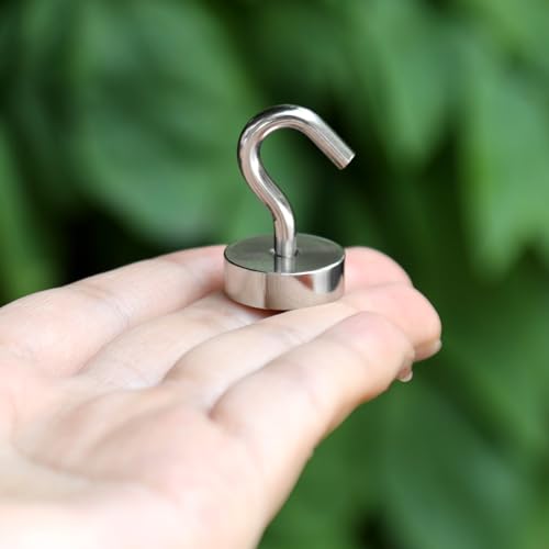 Image of Neosmuk Magnetic Hooks Steel Tube Design for Cruise,32lb+ Silver,10 Pack