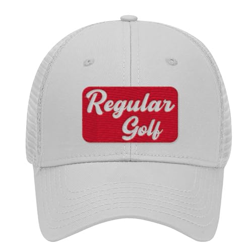 UGP Campus Apparel Regular Golf Mesh Back - Happy Golfing Movie Trucker Hat - One Size - White
