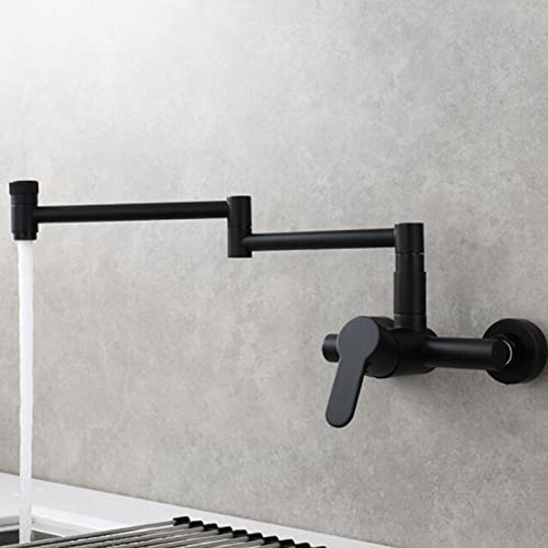Robinet de Cuisine Mural Eau Chaude Froide Pivotant et Pliable - 8