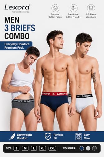 Image of LEXORA Brand Men's Brief Soft, Breathable, and Comfortable Men's Innerwear Designed for Everyday wear and All-Day Support