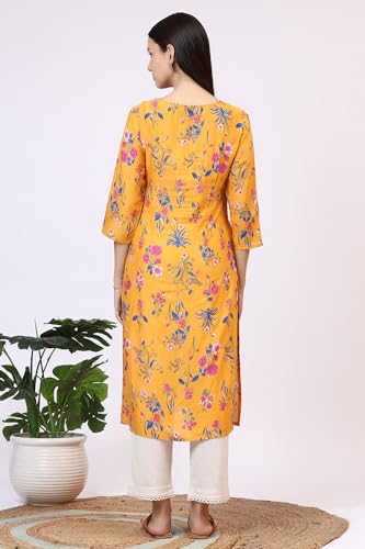 Image of W for Woman Pink Bold Geometric Printed Pure Cotton Straight Kurta