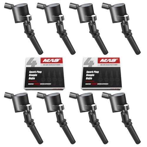 MAS Set of 8 Ignition Coil Pack and Iridium Spark Plug Compatible with Mercury Ford F150 E150 E250 Expedition Explorer Grand Marquis Crown Victoria 4.6L V8 Replacement for SP493 DG508 by MAS - Used condition - US$55.65