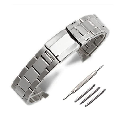 Bracelet de montre en acier inoxydable compatible avec Rolex Daytona 17mm 20mm bouche arc