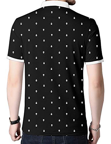 Image of EYEBOGLER Men's Stylish Regular Fit Polo Neck T-Shirt M-T333HS-BLWHMT K1
