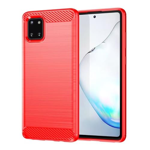 SHSJYA ������J�[�{���t�@�C�o�[�\�t�gTPU�t�H���P�[�X�A�ϏՌ�����~�ߕی�J�o�[Samsung Galaxy Note 10 Lite�p(���b�h)